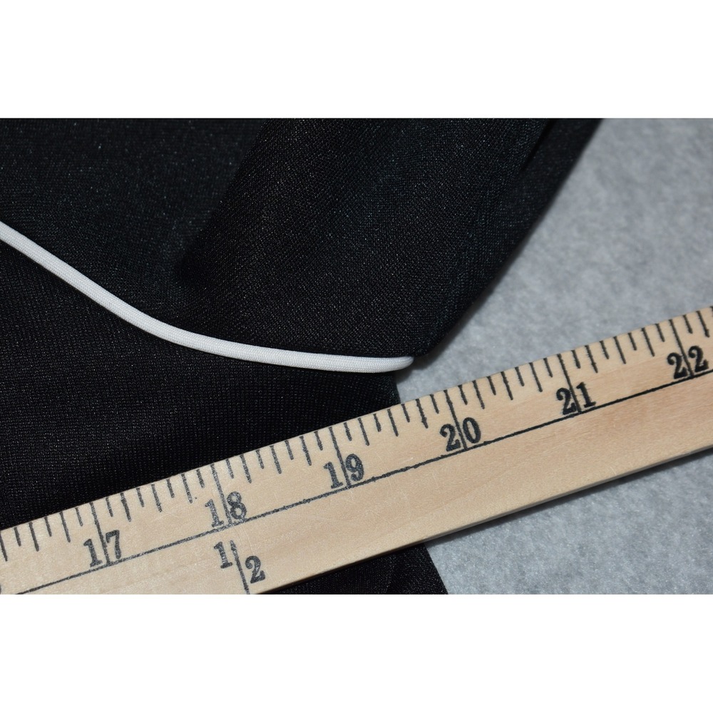 Adidas Track Jacket Women Medium Black Full Zip Trefoil 3-Stripe Polyester - Picture 6 of 8